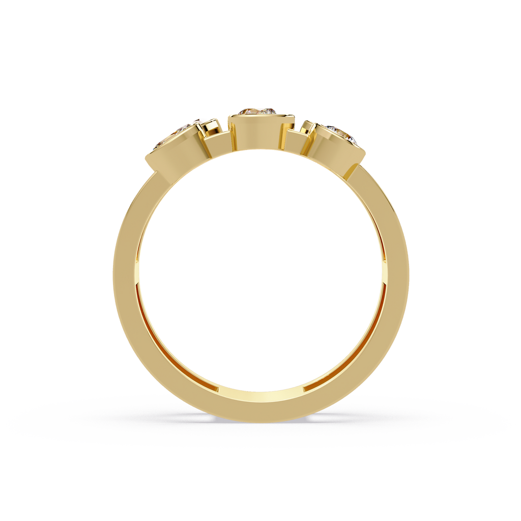 Multi Shape Diamond Open Ring