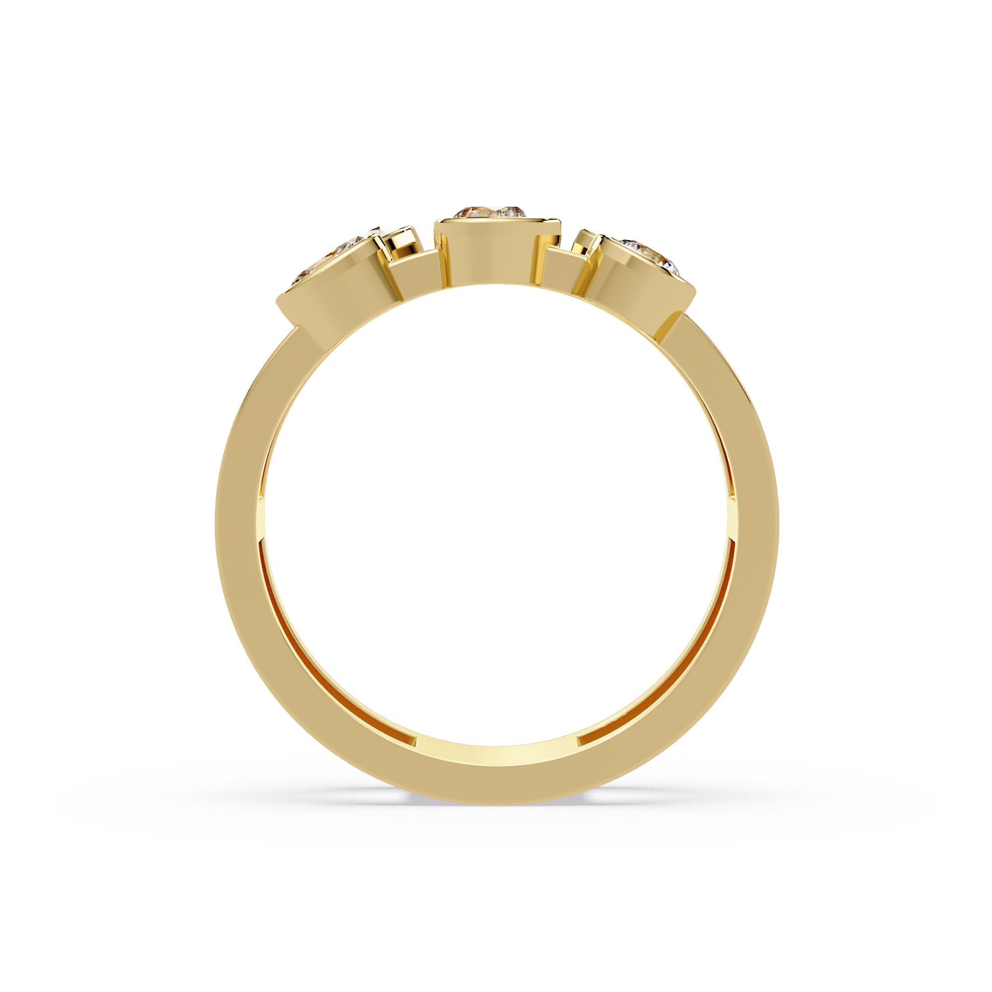 Multi Shape Diamond Open Ring