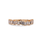 Baguette Cut Diamond Half Eternity Ring for Women