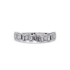 Baguette Cut Diamond Half Eternity Ring for Women