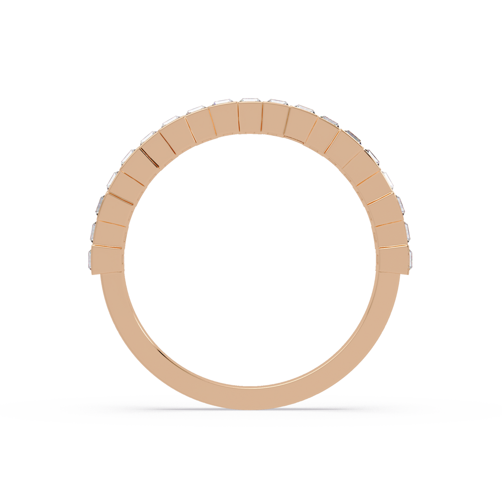 Baguette Cut Diamond Half Eternity Ring for Women