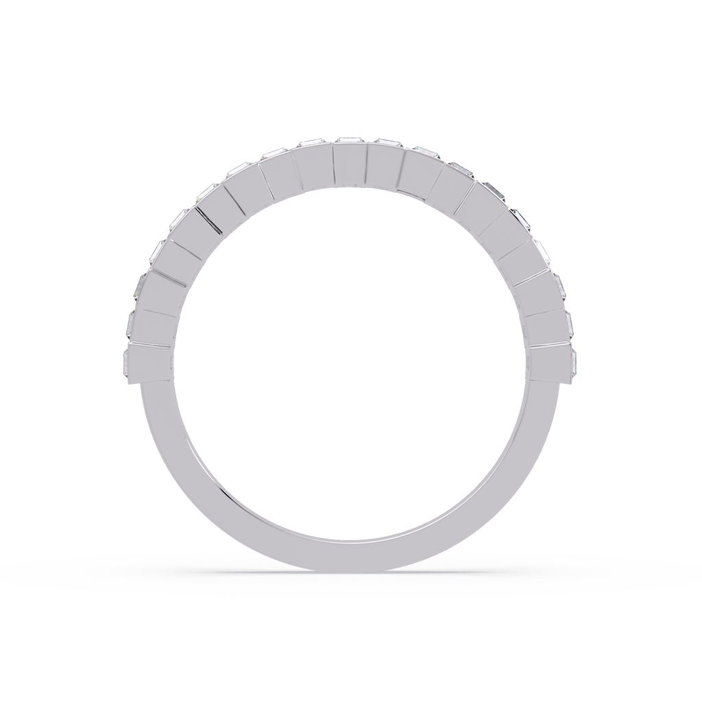 Baguette Cut Diamond Half Eternity Ring for Women