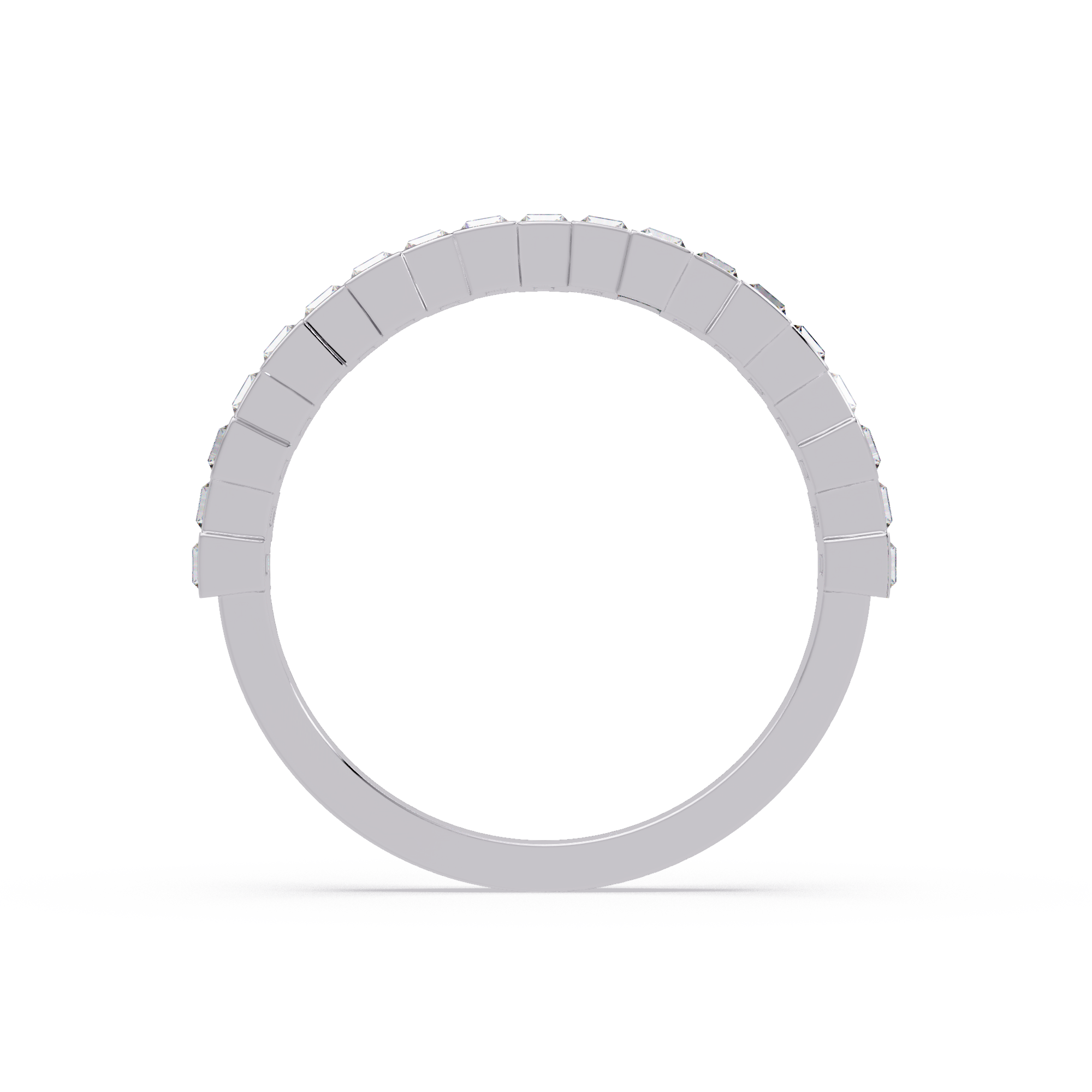Baguette Cut Diamond Half Eternity Ring for Women