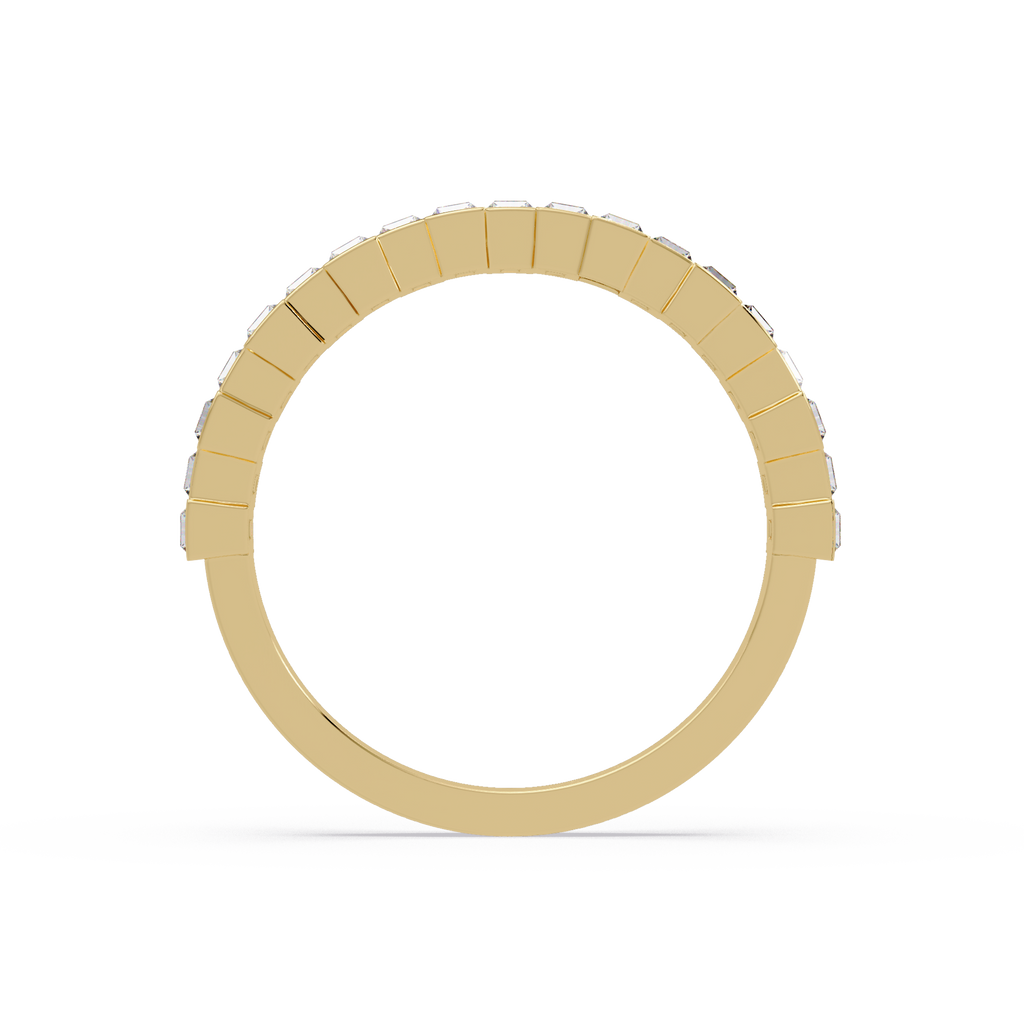 Baguette Cut Diamond Half Eternity Ring for Women