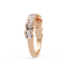 Baguette Cut Diamond Half Eternity Ring for Women