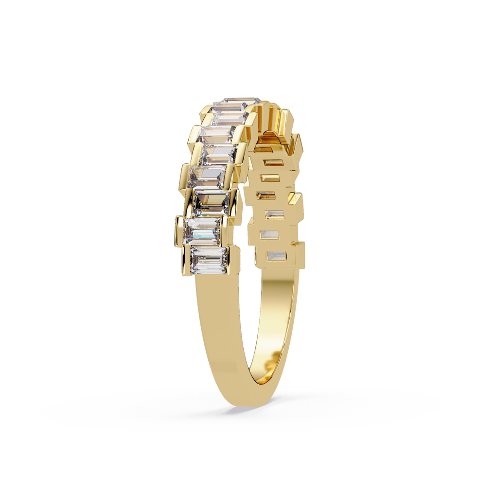 Baguette Cut Diamond Half Eternity Ring for Women