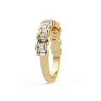 Baguette Cut Diamond Half Eternity Ring for Women