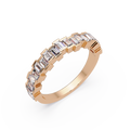 Baguette Cut Diamond Half Eternity Ring for Women