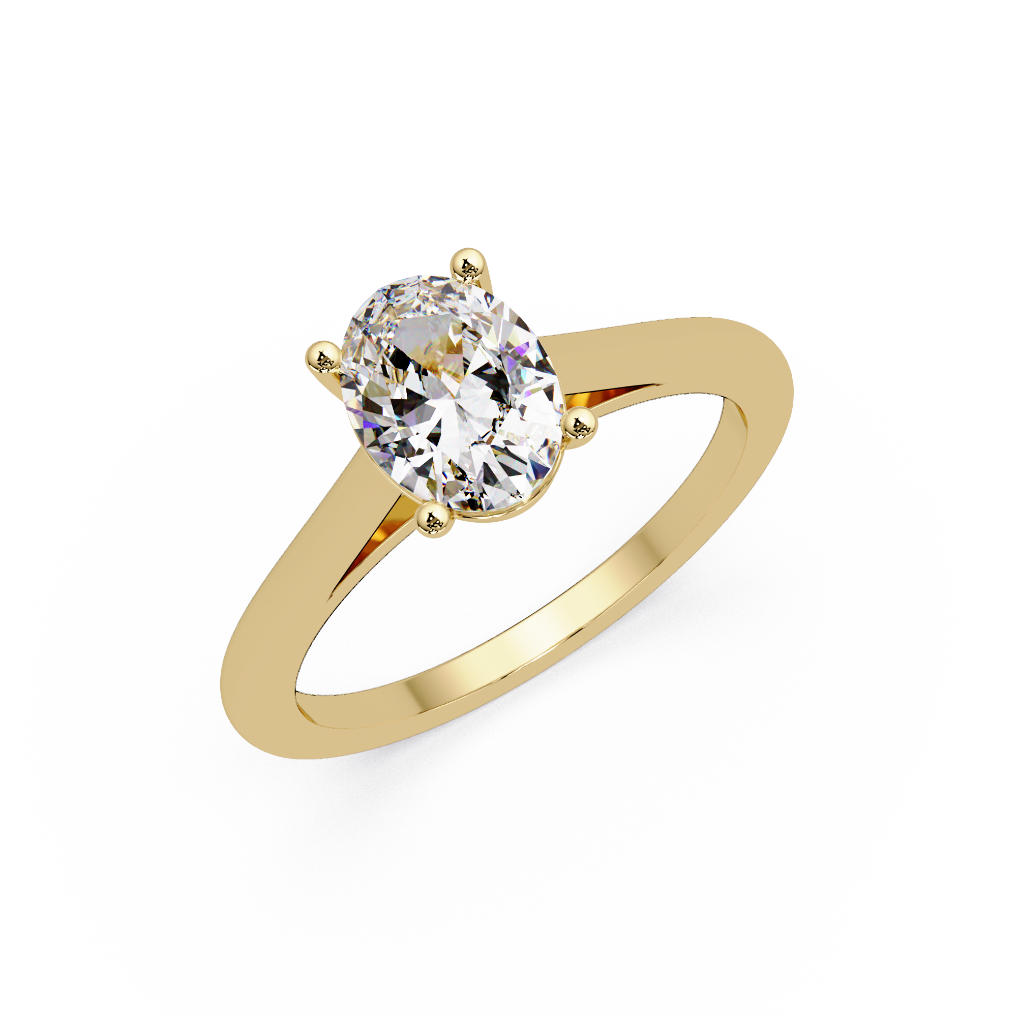 Classic Oval Solitaire Engagement Ring