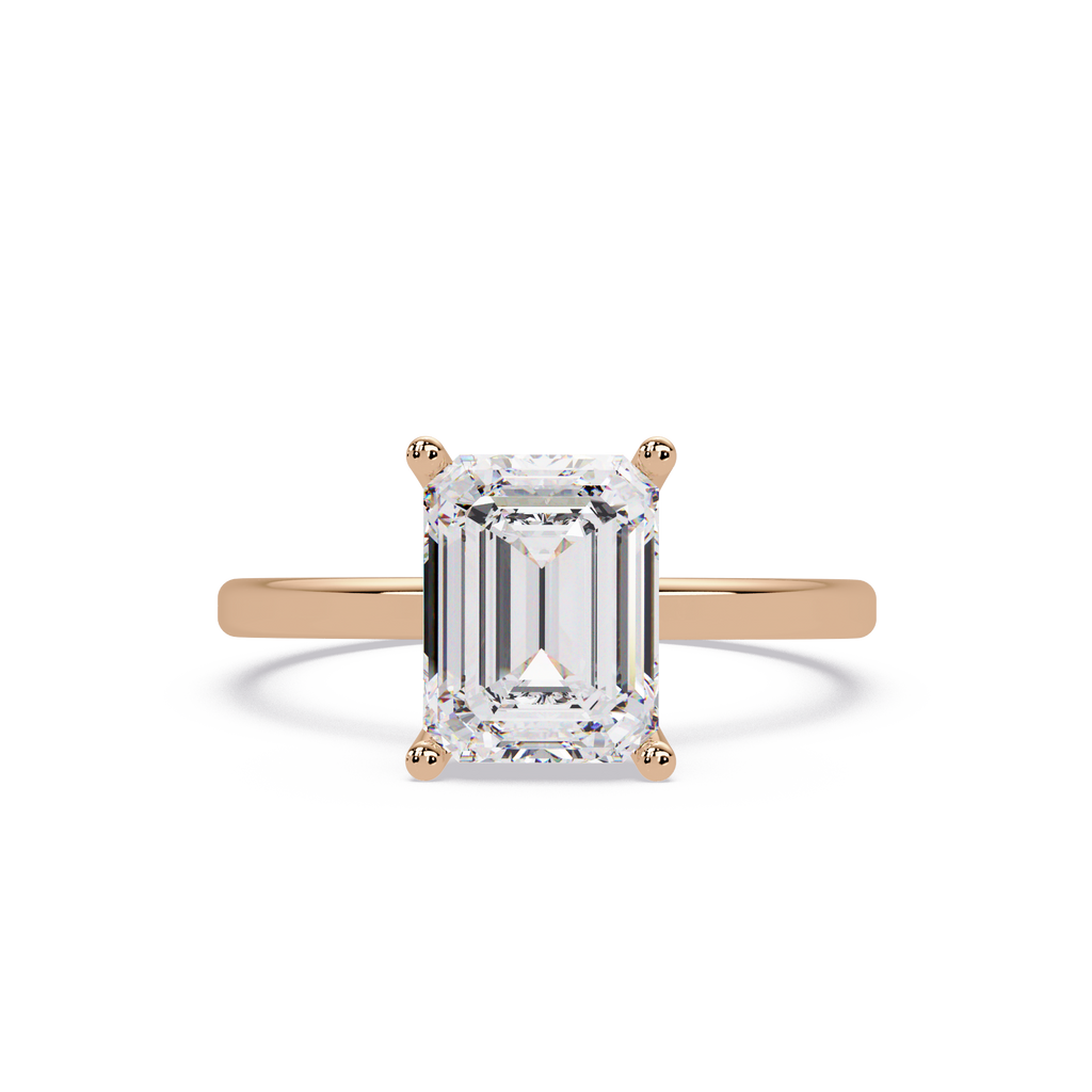 Emerald Cut Solitaire Engagement Ring