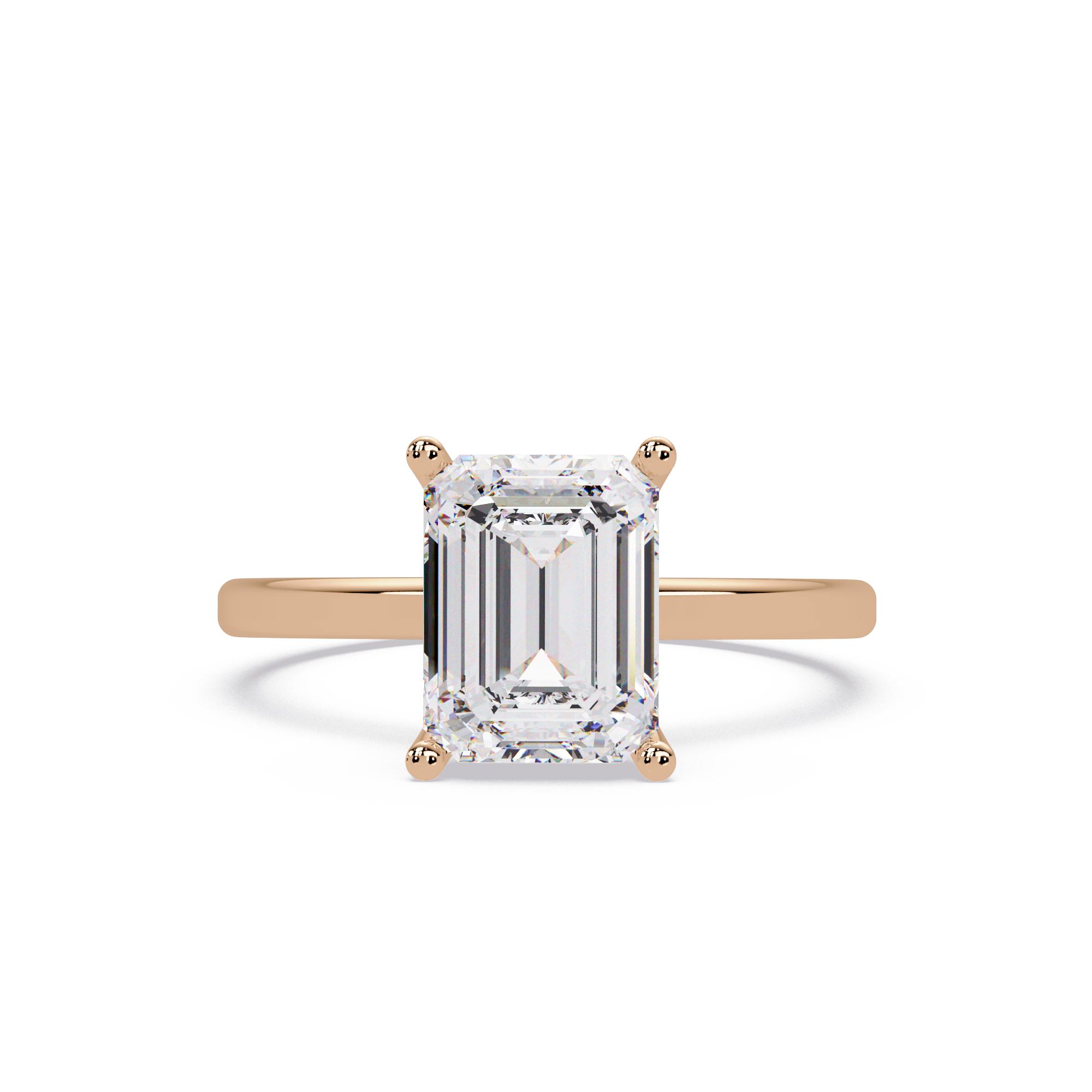 Emerald Cut Solitaire Engagement Ring