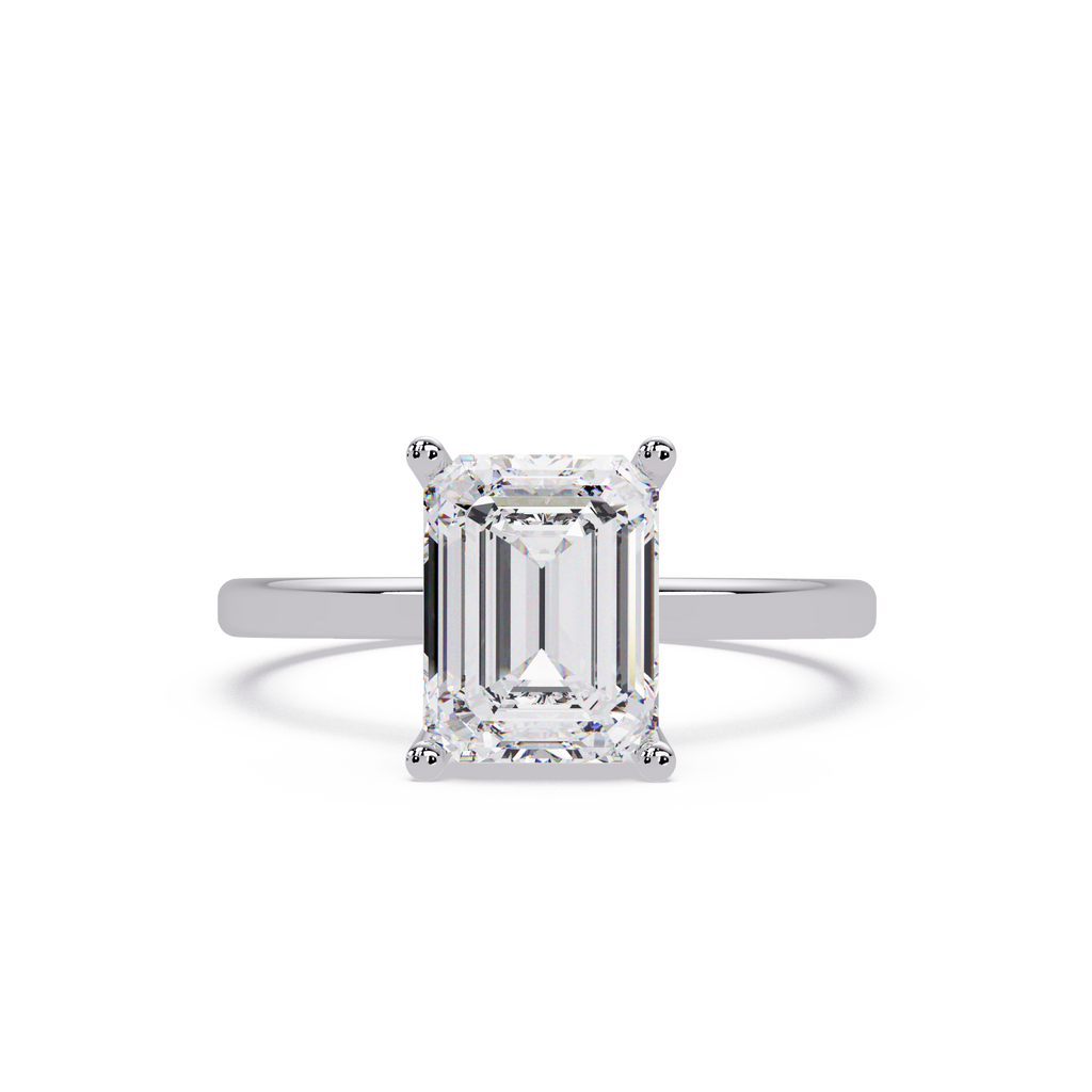 Emerald Cut Solitaire Engagement Ring