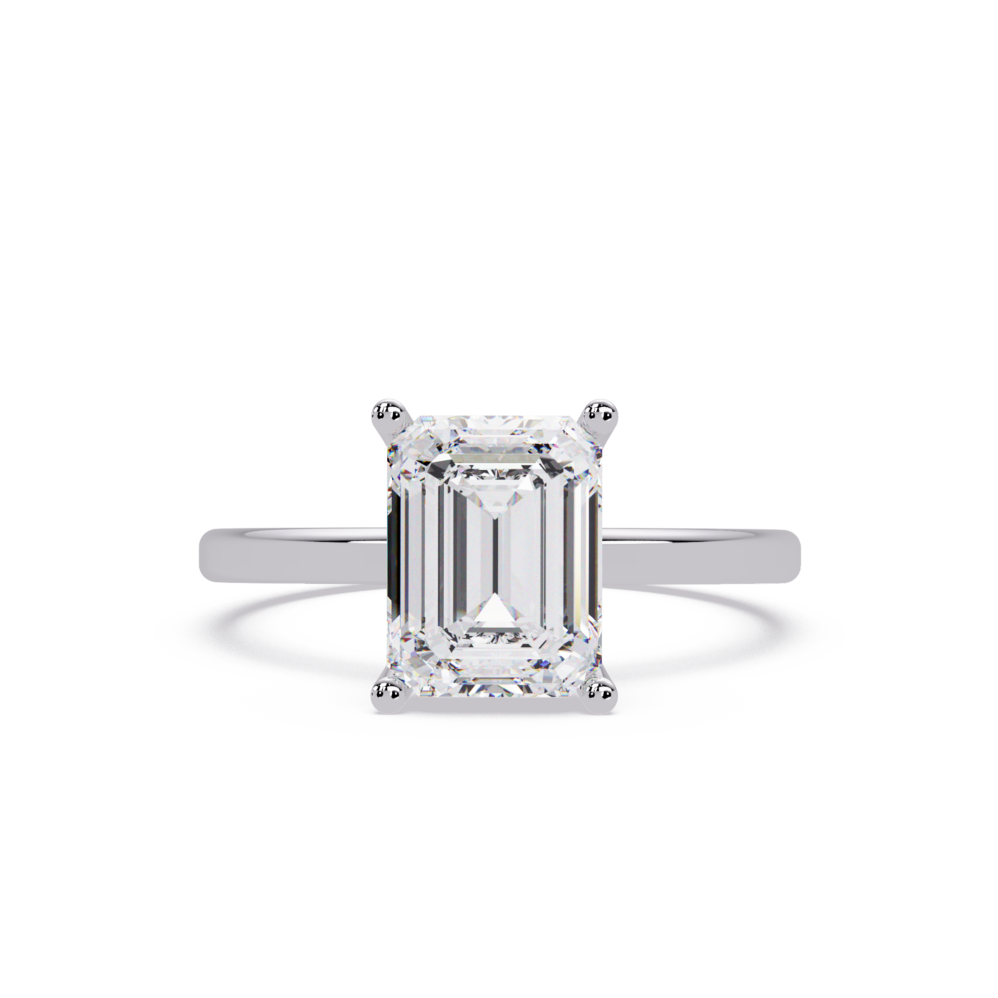 Emerald Cut Solitaire Engagement Ring