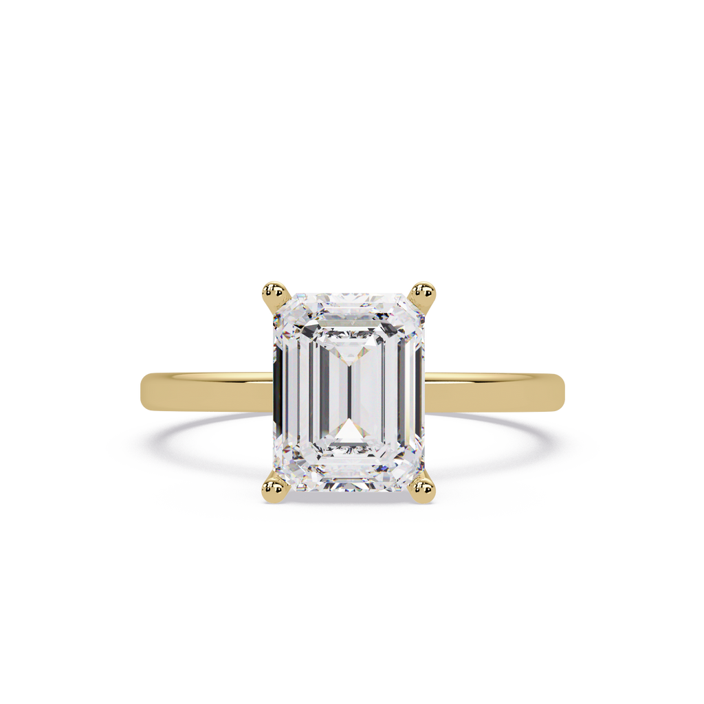Emerald Cut Solitaire Engagement Ring