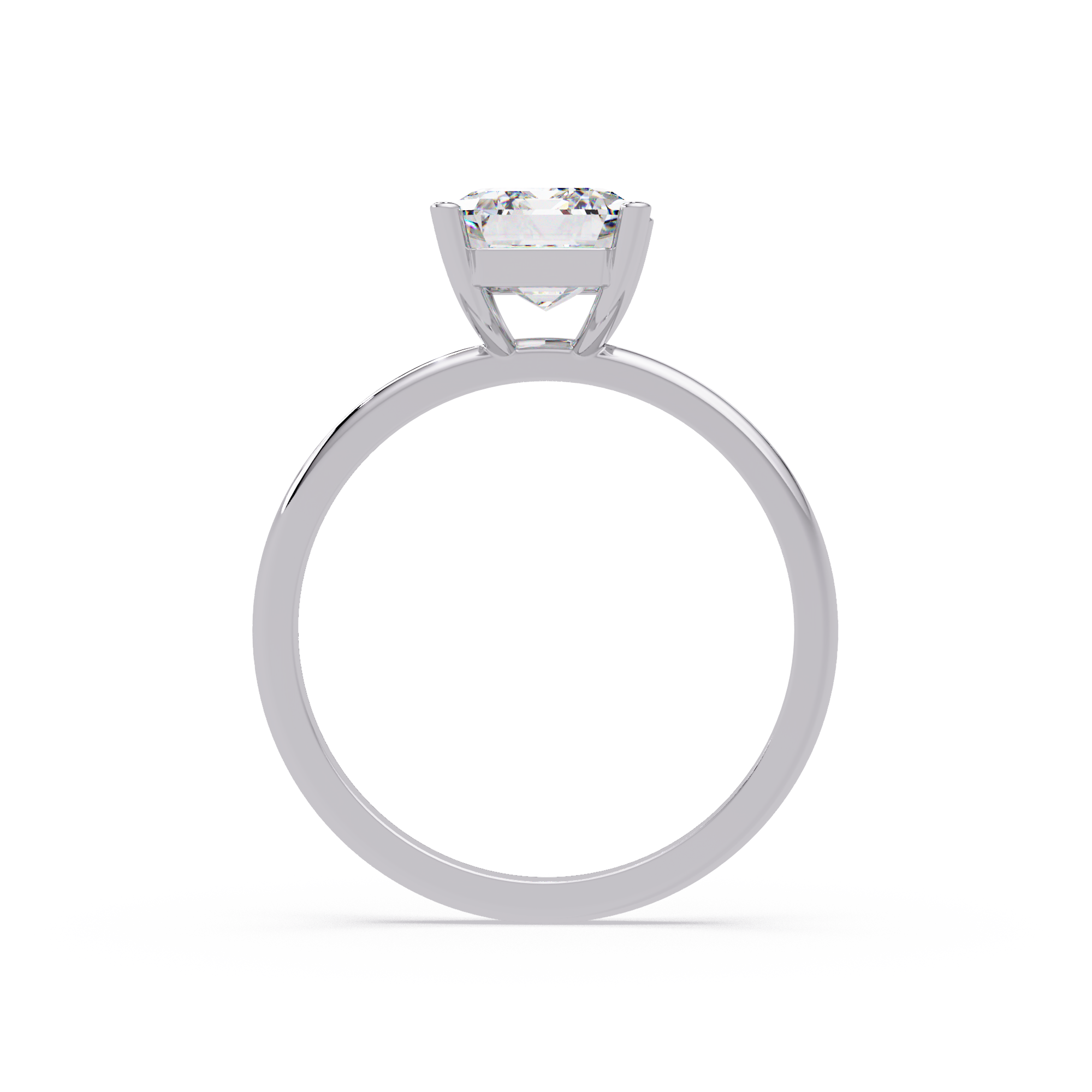 Emerald Cut Solitaire Engagement Ring