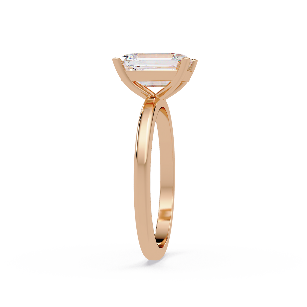 Emerald Cut Solitaire Engagement Ring