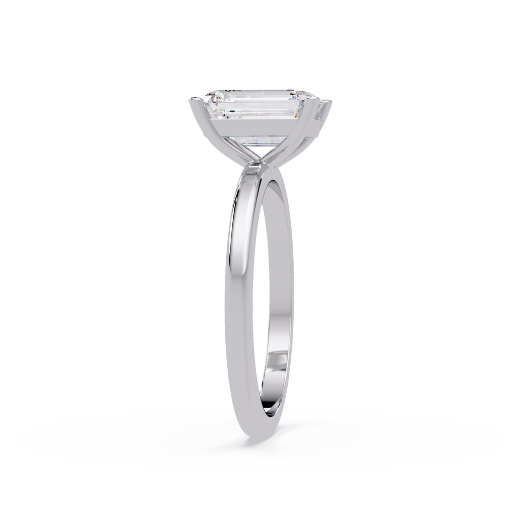 Emerald Cut Solitaire Engagement Ring