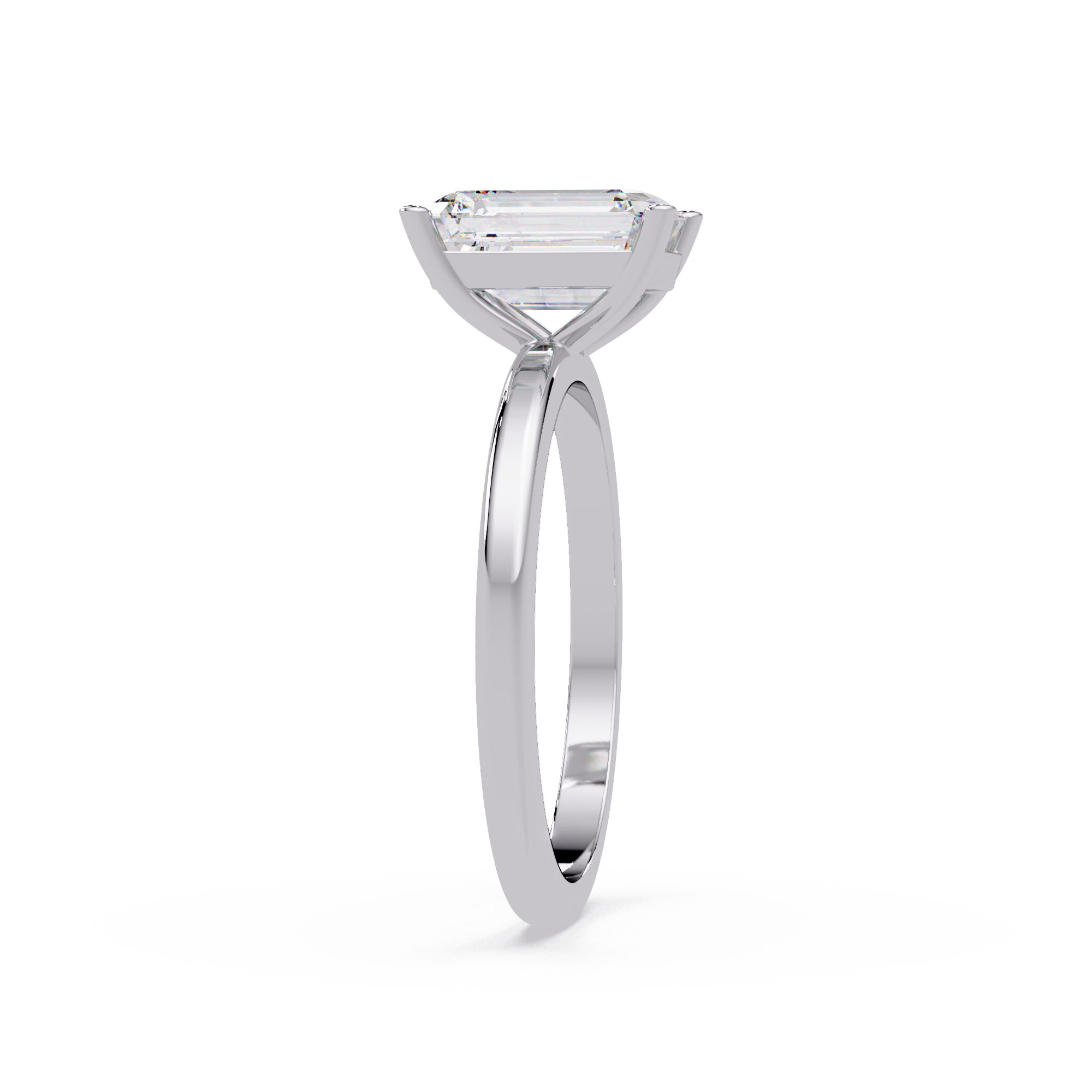 Emerald Cut Solitaire Engagement Ring