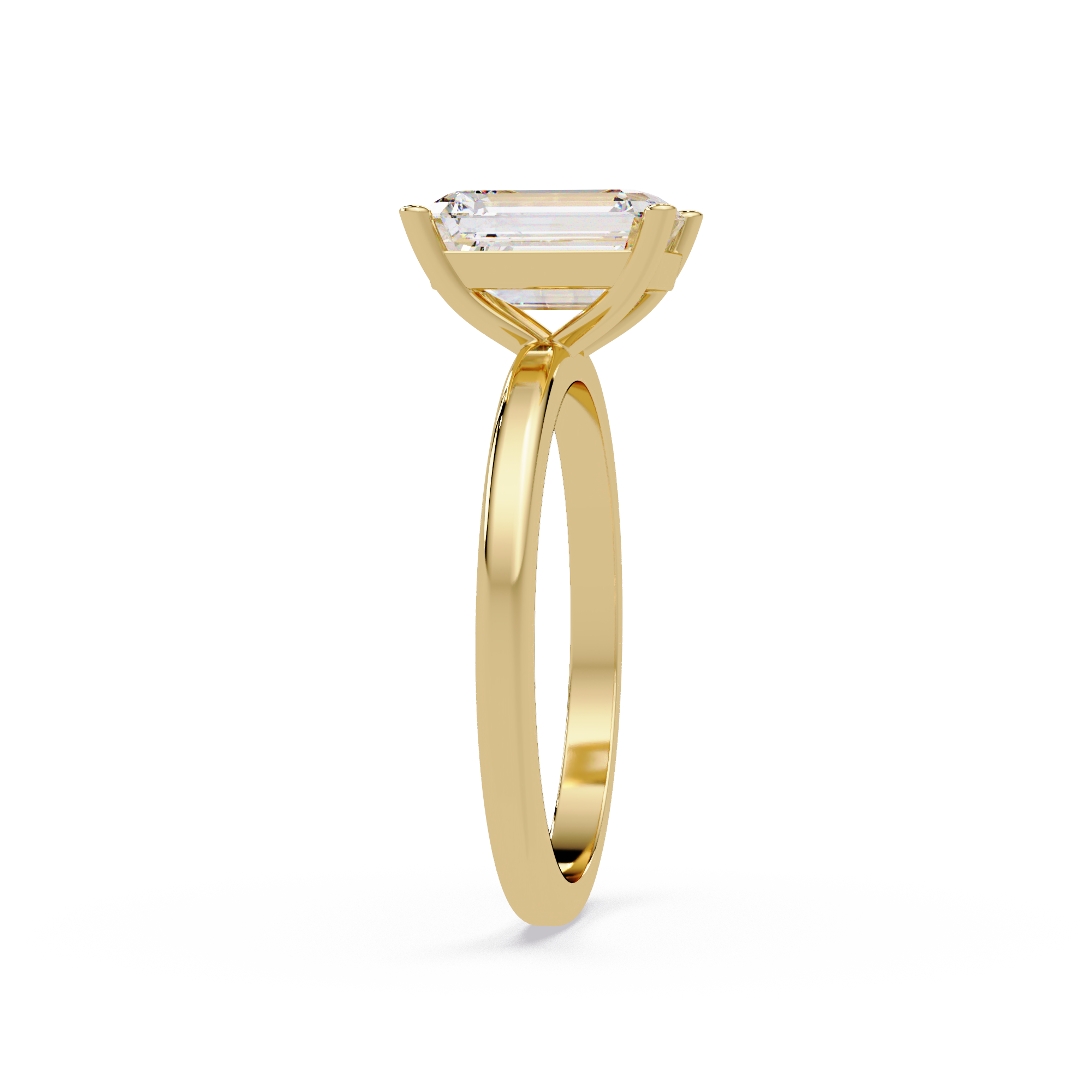 Emerald Cut Solitaire Engagement Ring