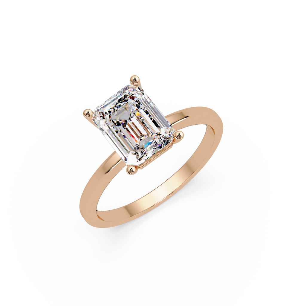 Emerald Cut Solitaire Engagement Ring