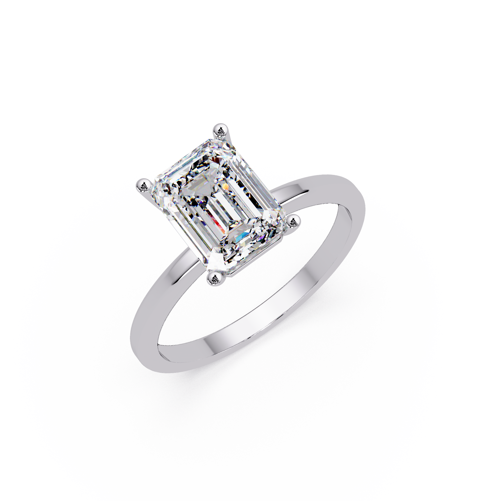 Emerald Cut Solitaire Engagement Ring