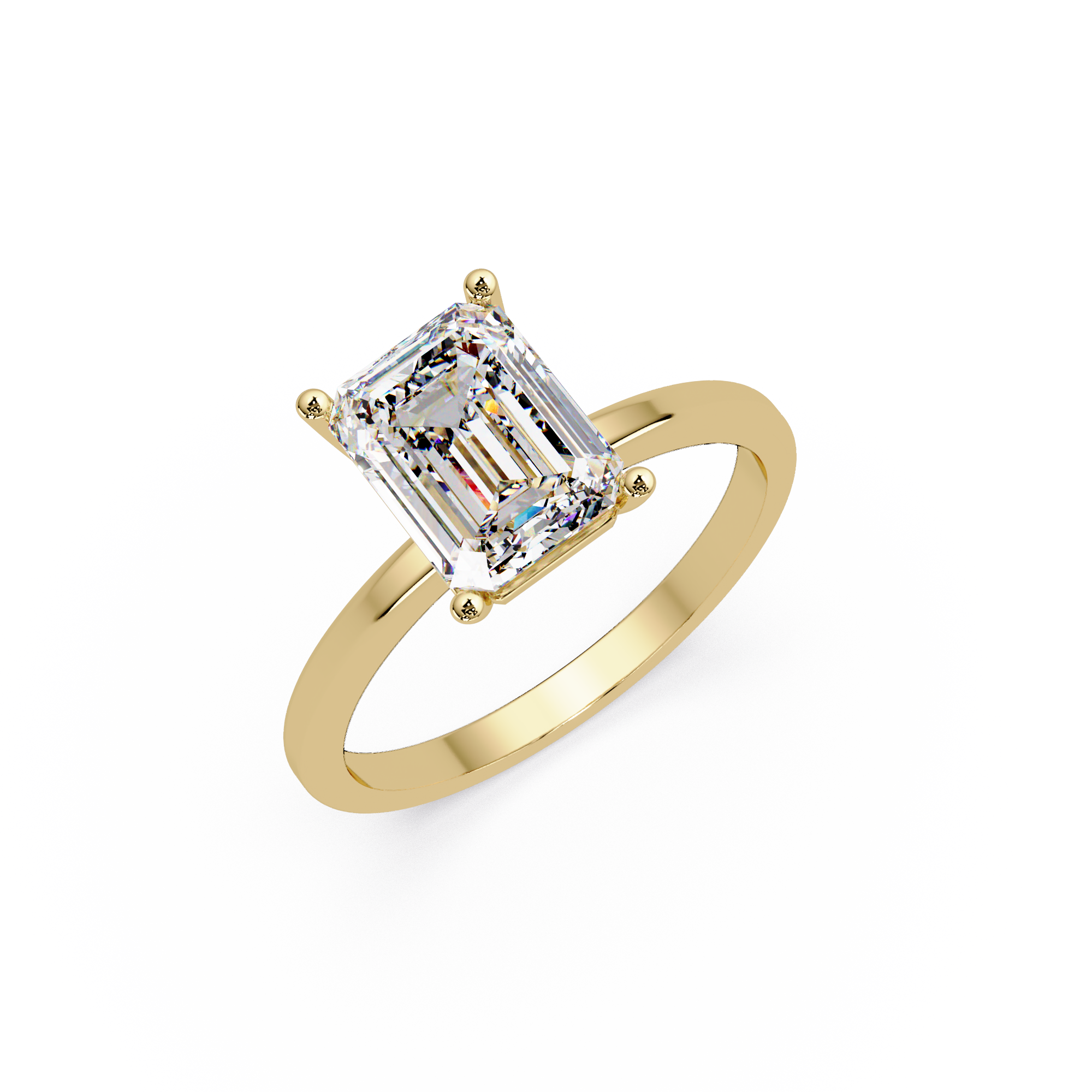 Emerald Cut Solitaire Engagement Ring