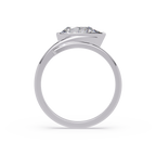 Pear Cut Bezel Solitaire Open Wrap Ring
