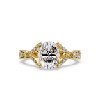 Oval & Round Cut Diamond Engagement Ring