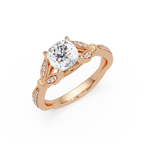 Vintage Cushion Cut Diamond Engagement Ring