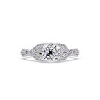 Vintage Cushion Cut Diamond Engagement Ring