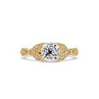 Vintage Cushion Cut Diamond Engagement Ring