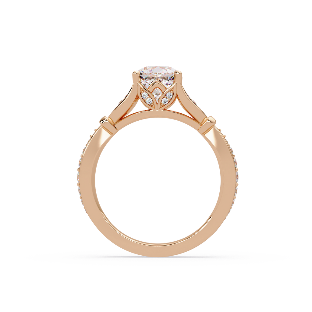 Vintage Cushion Cut Diamond Engagement Ring