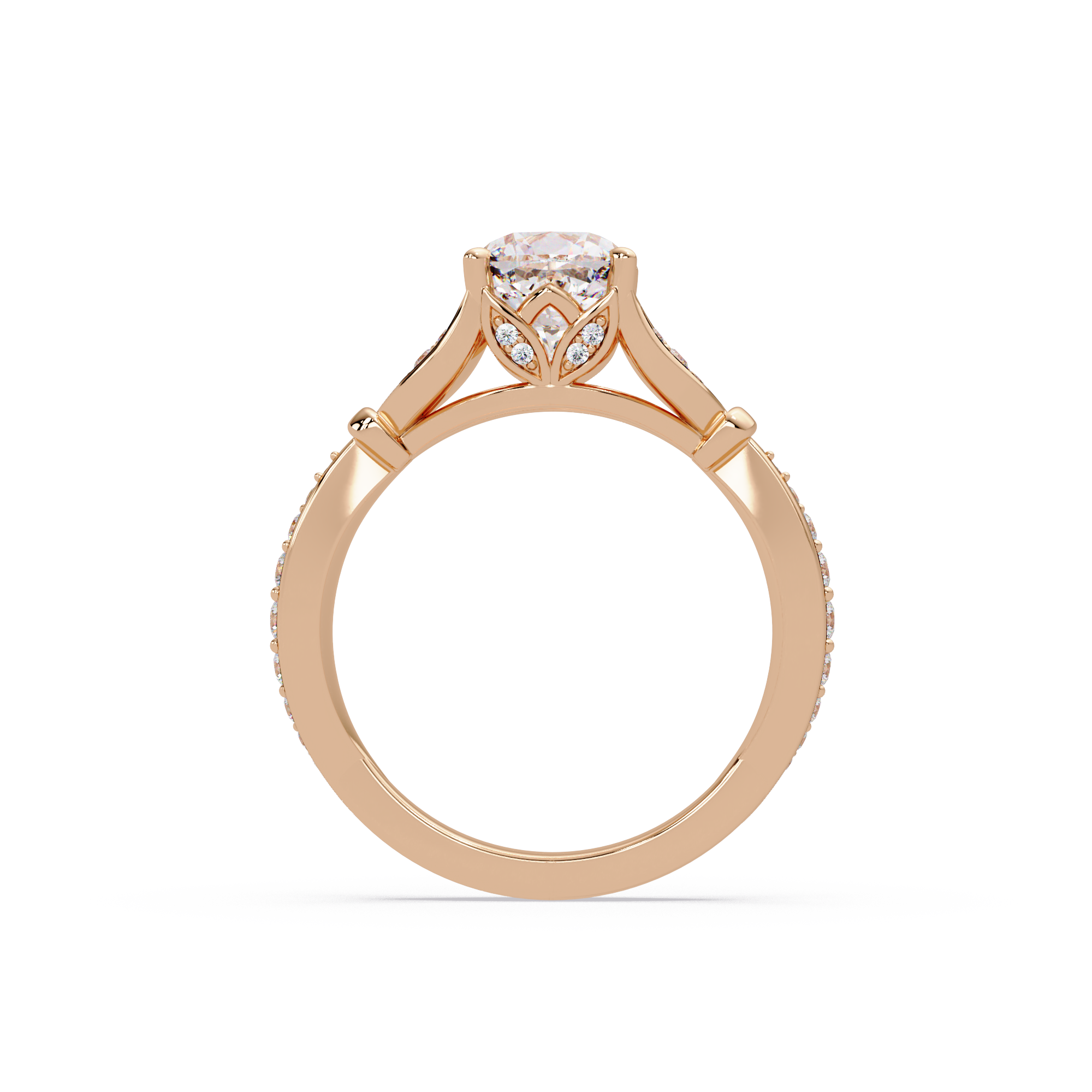 Vintage Cushion Cut Diamond Engagement Ring