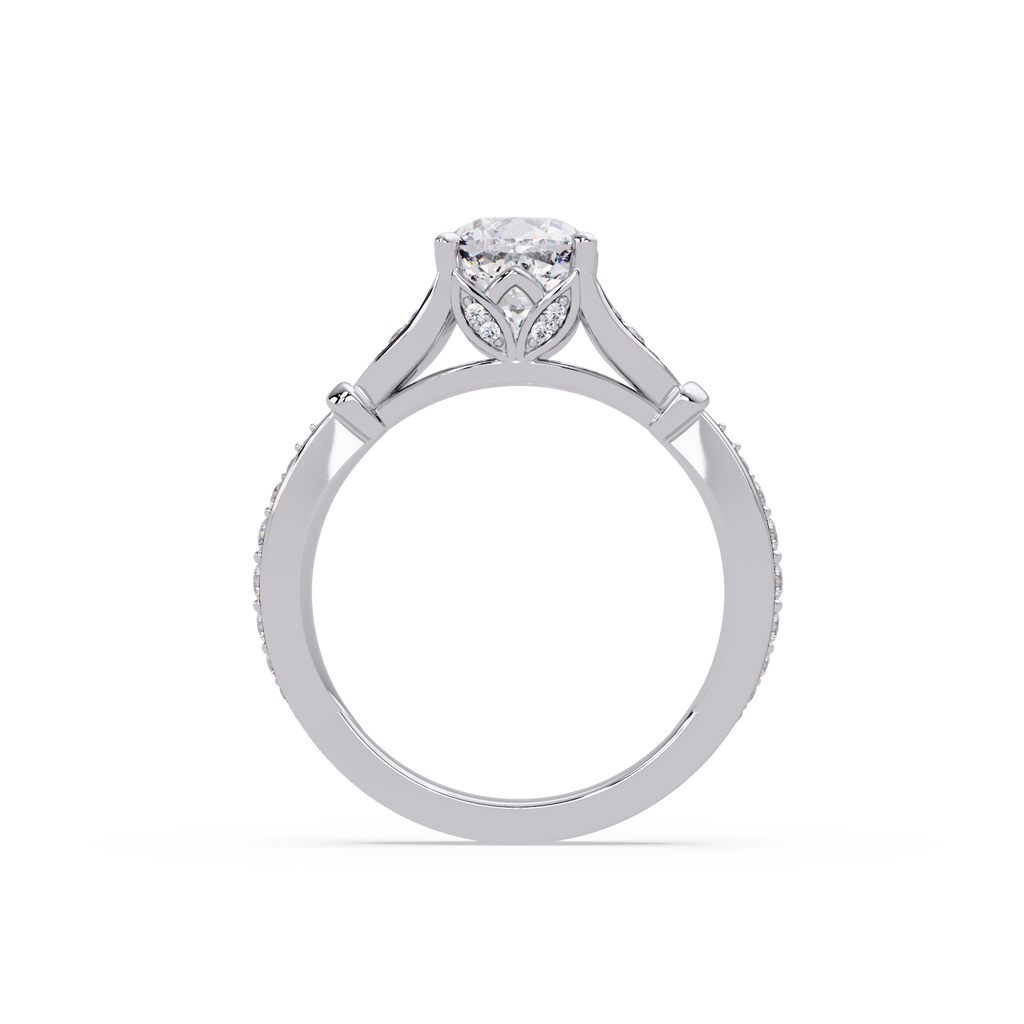 Vintage Cushion Cut Diamond Engagement Ring