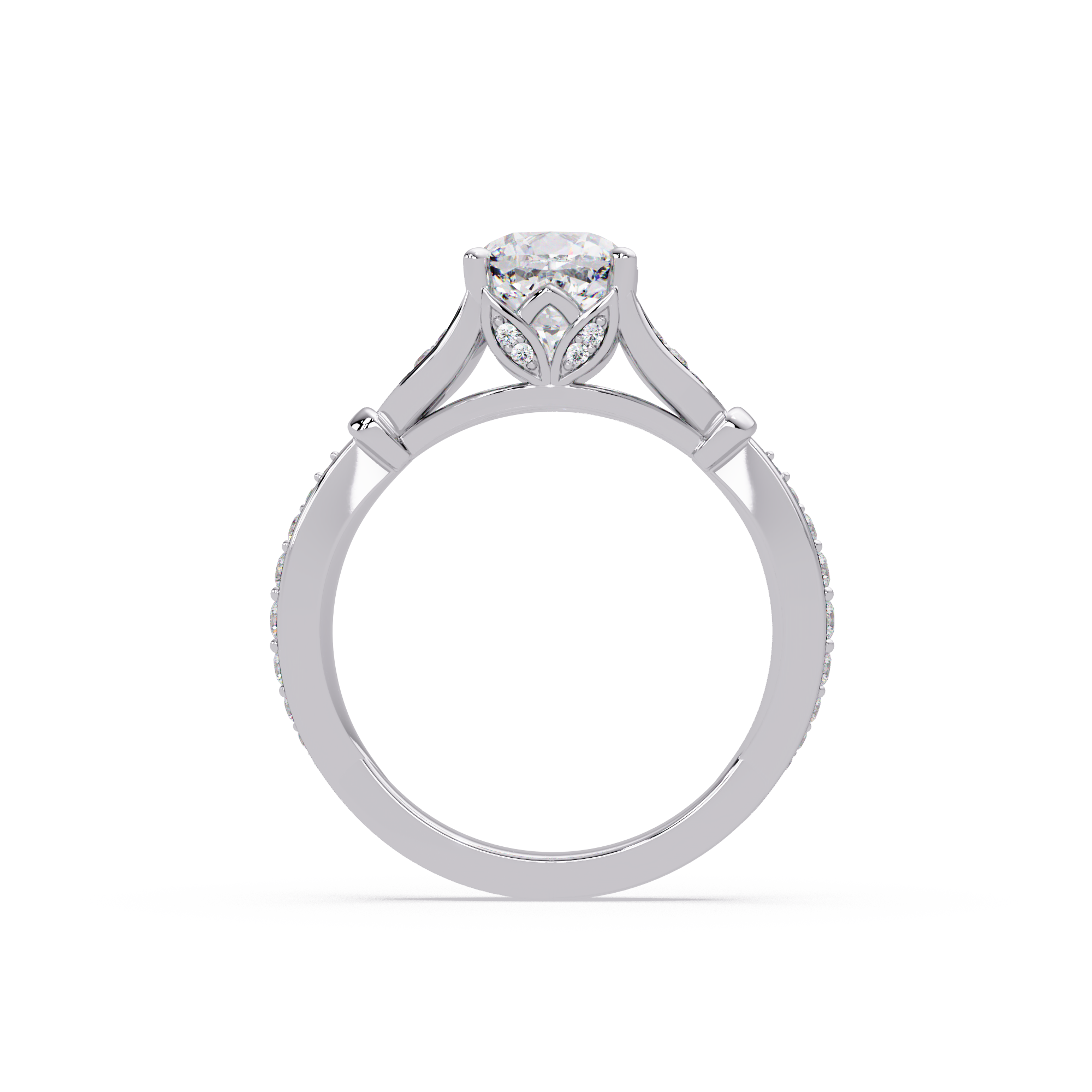 Vintage Cushion Cut Diamond Engagement Ring