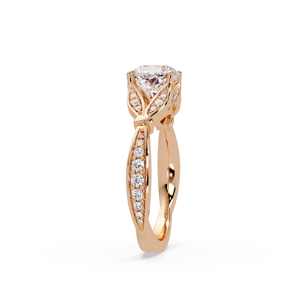 Vintage Cushion Cut Diamond Engagement Ring