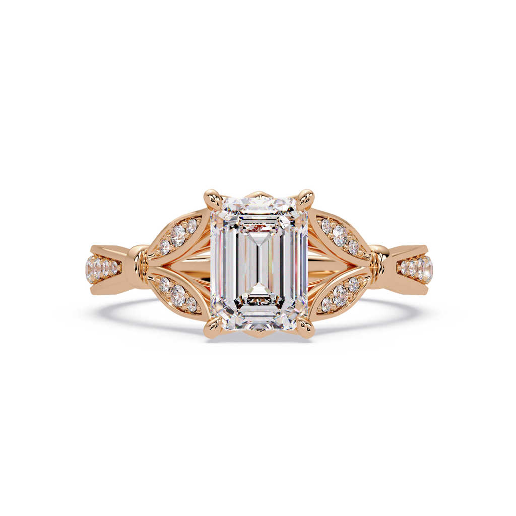 Emerald Cut Diamond Engagement Ring