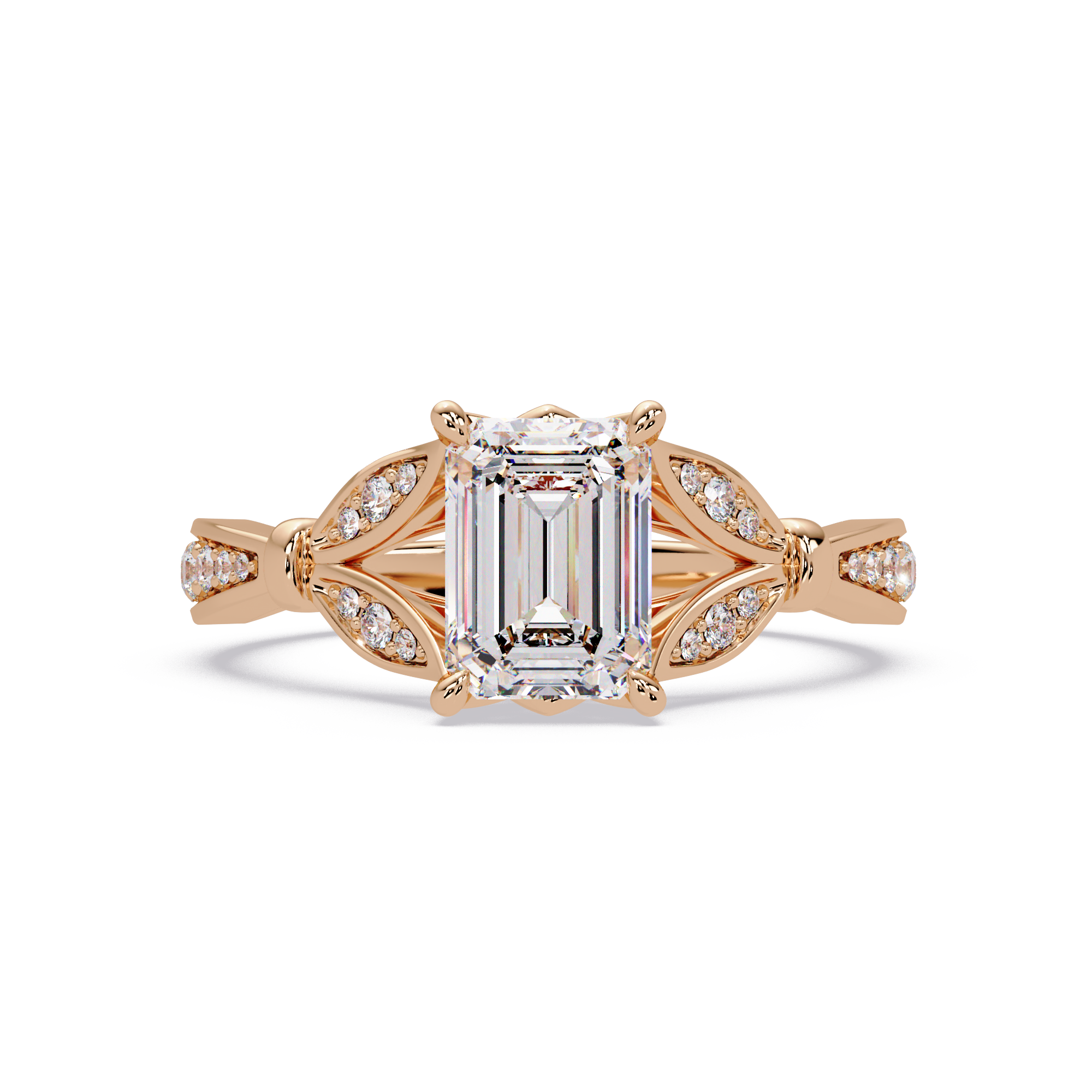 Emerald Cut Diamond Engagement Ring
