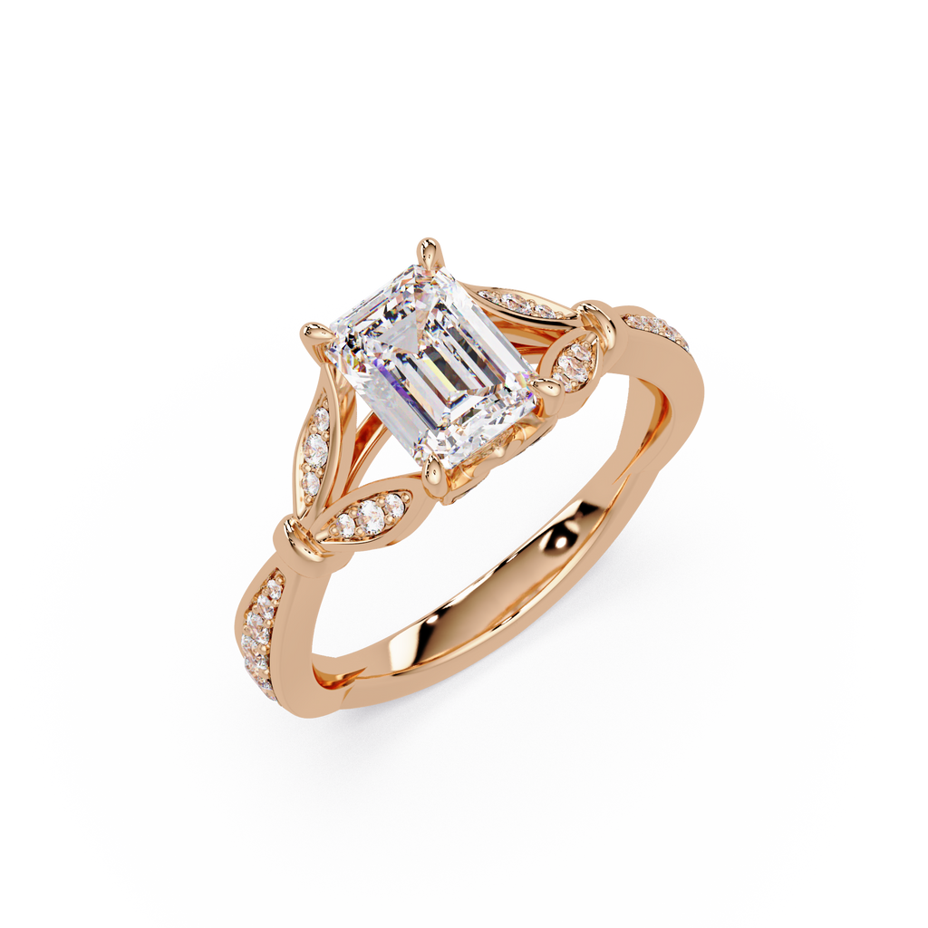Emerald Cut Diamond Engagement Ring