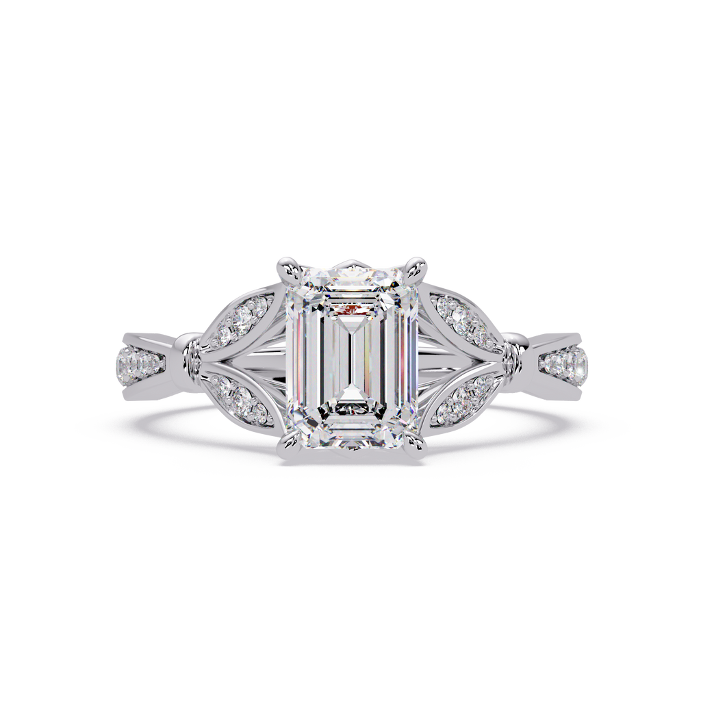 Emerald Cut Diamond Engagement Ring