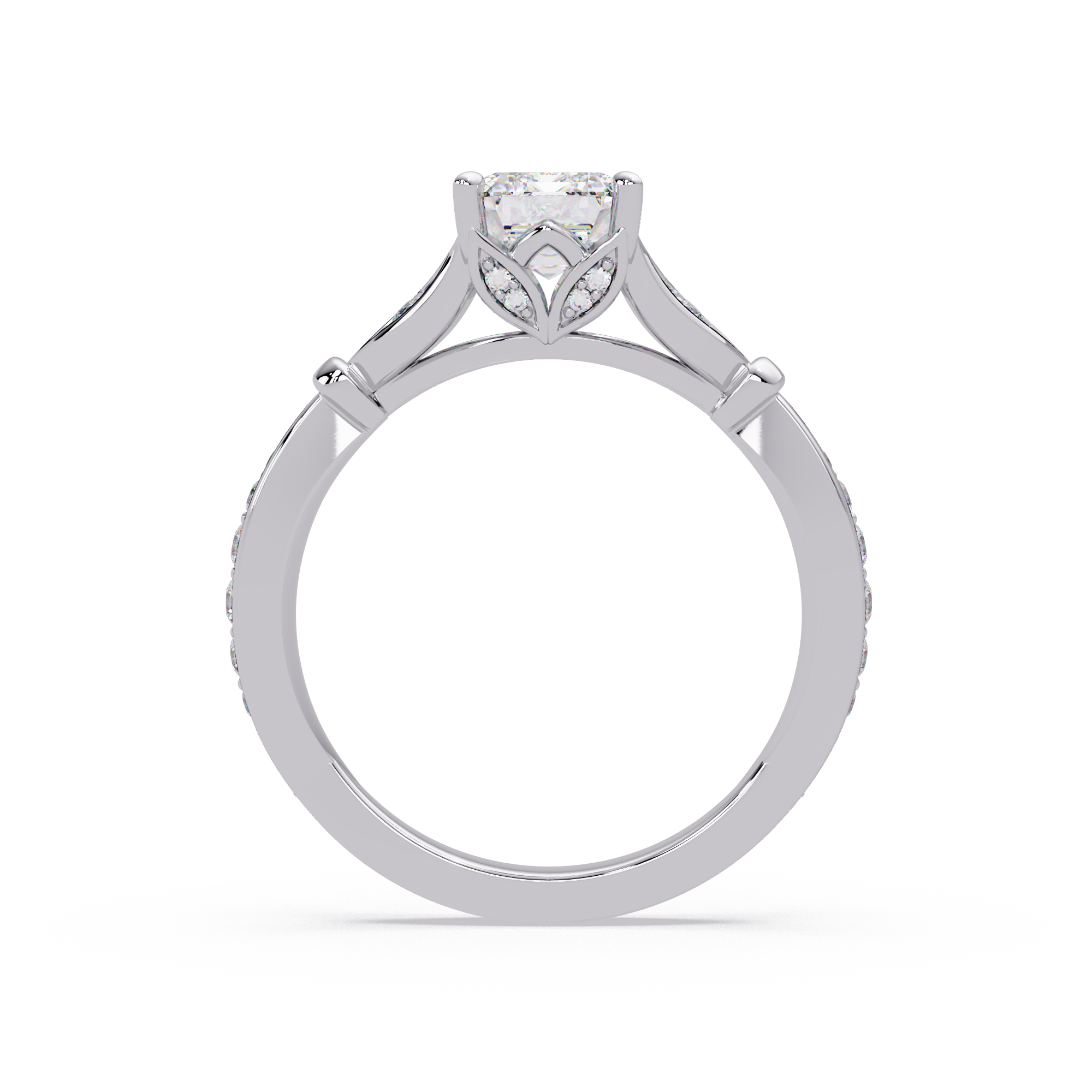 Emerald Cut Diamond Engagement Ring