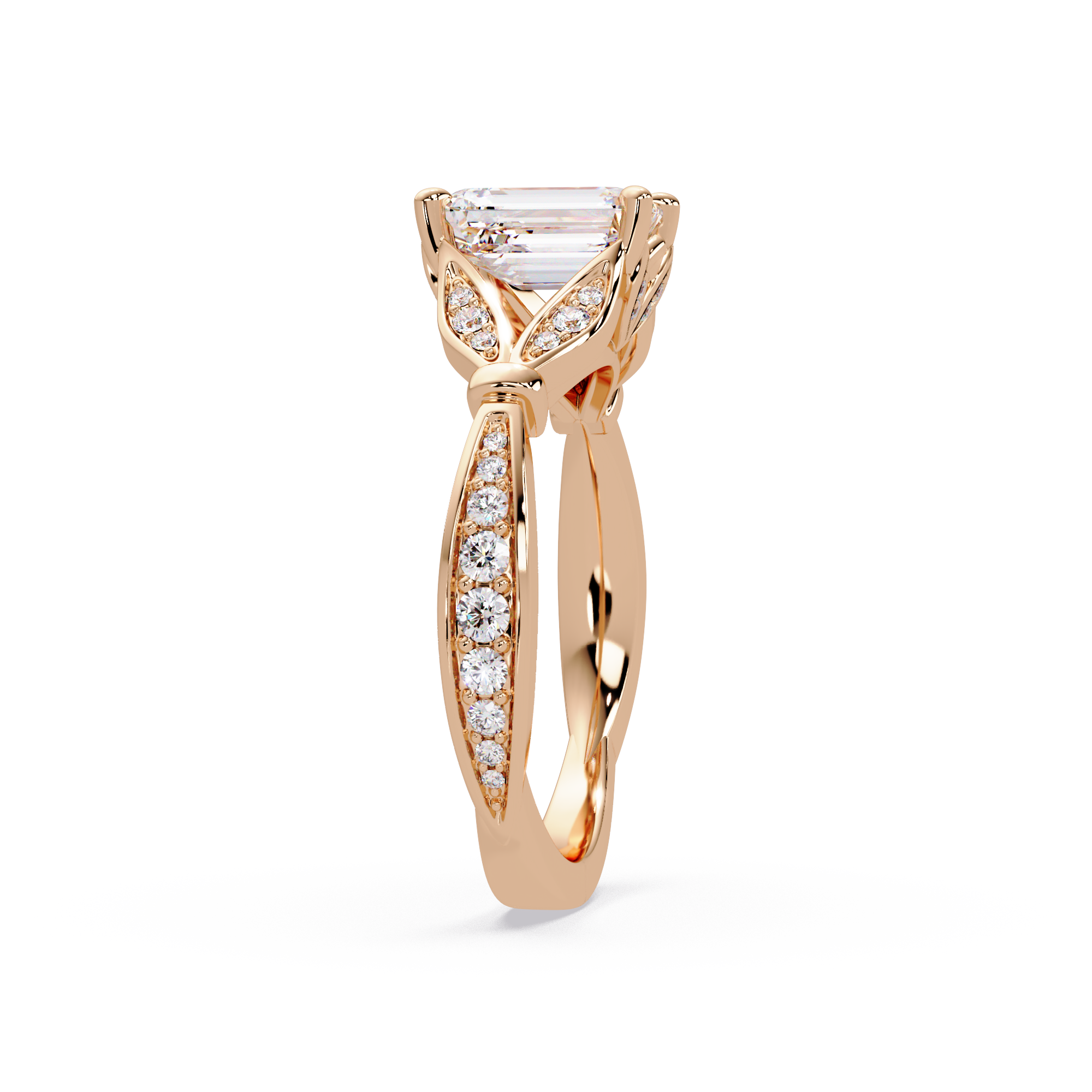 Emerald Cut Diamond Engagement Ring