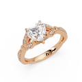 Nature Inspired Heart Diamond Engagement Ring