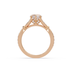 Nature Inspired Heart Diamond Engagement Ring