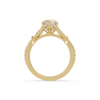 Nature Inspired Heart Diamond Engagement Ring