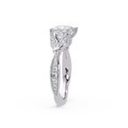 Nature Inspired Heart Diamond Engagement Ring