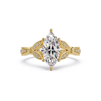 Nature Inspired Marquise Diamond Engagement Ring