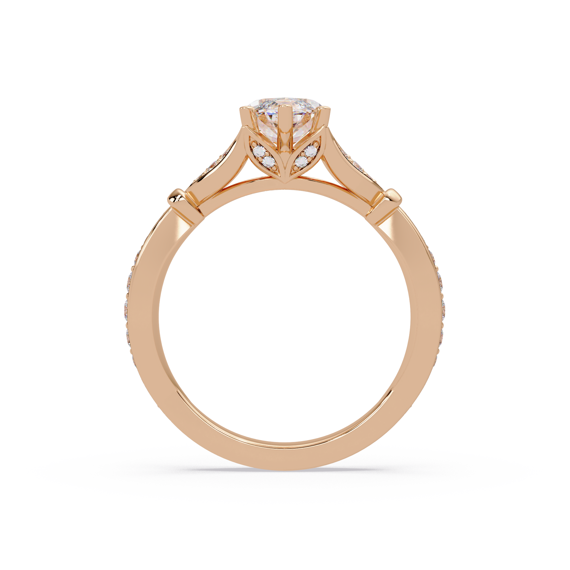 Nature Inspired Marquise Diamond Engagement Ring