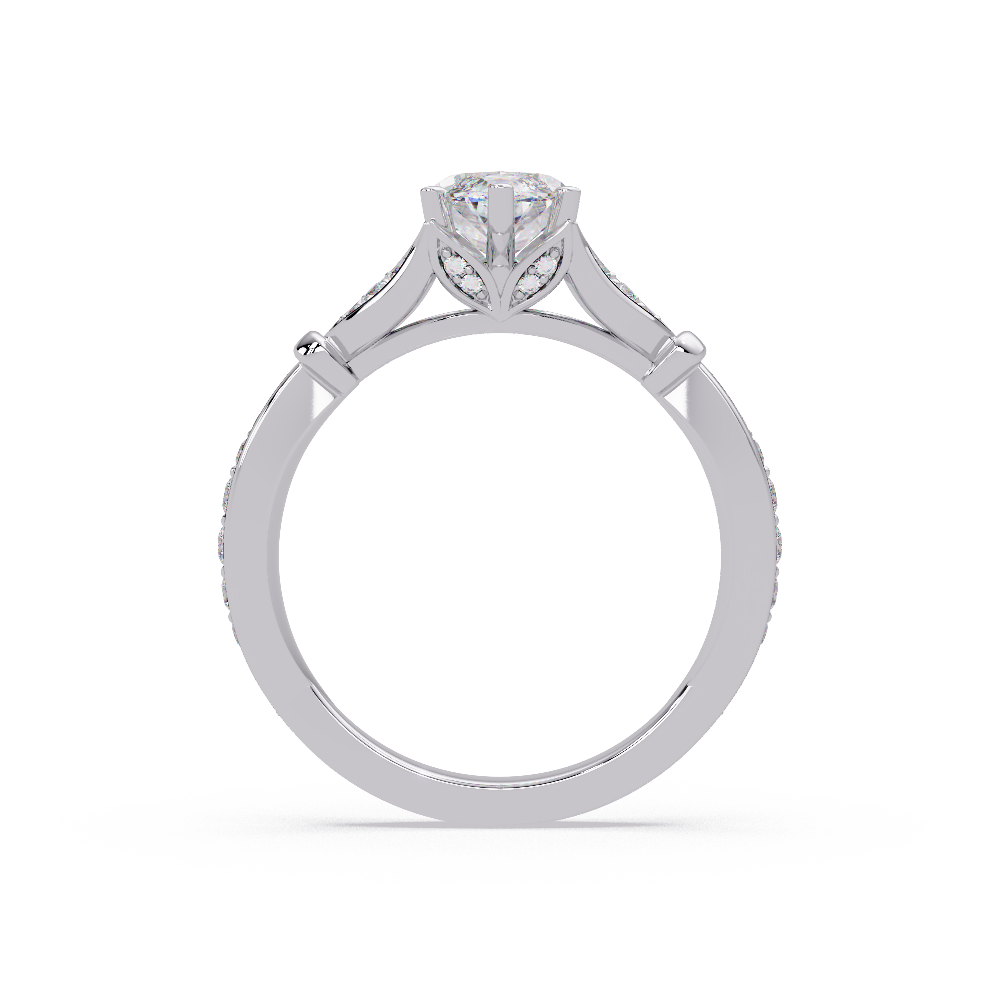 Nature Inspired Marquise Diamond Engagement Ring