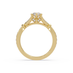 Nature Inspired Marquise Diamond Engagement Ring